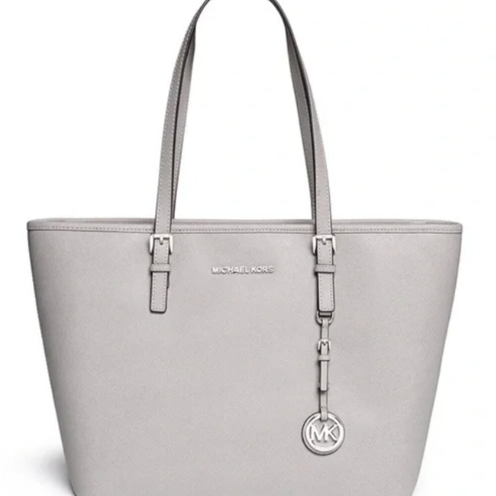 Michael Kors Saffiano Tote - Medium - Gray